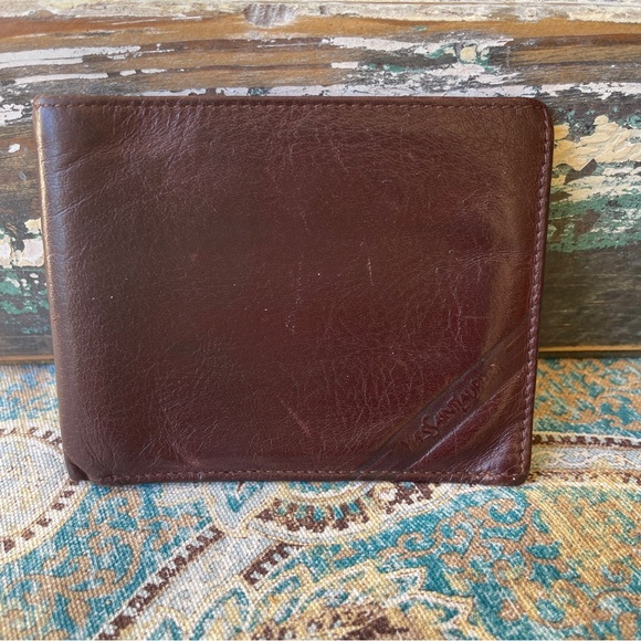 Yves Saint Laurent Wallet Leather Bifold Oxblood Burgundy Designer Vintage - Picture 4 of 7